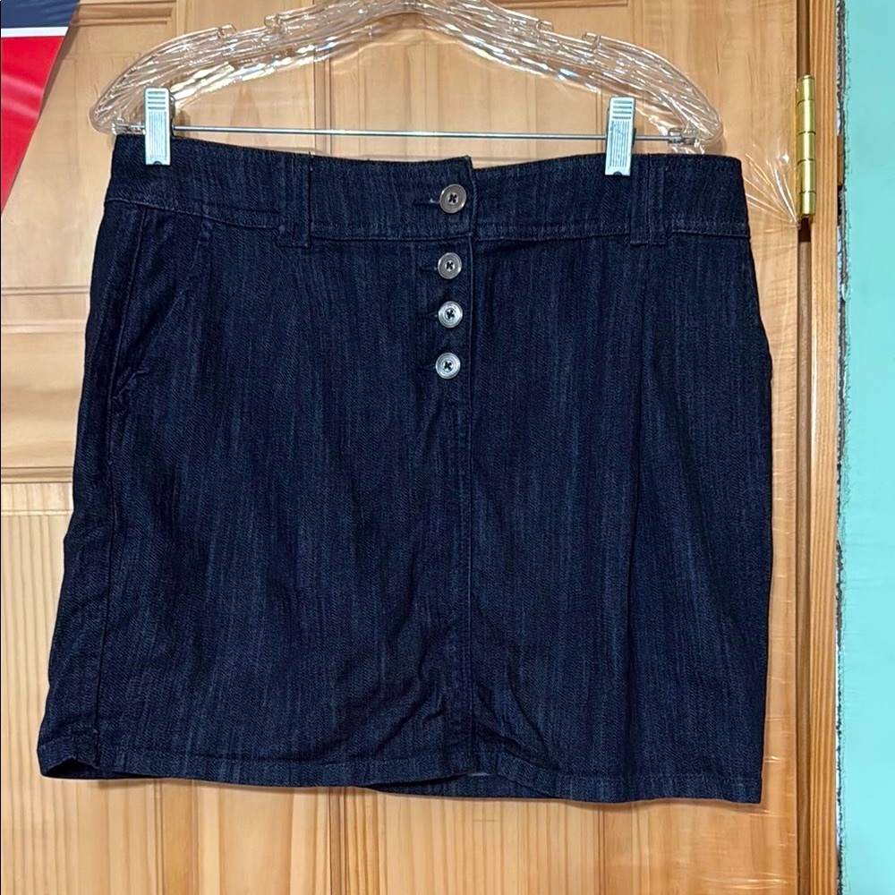 New York & Company Denim Mini Skirt Casual